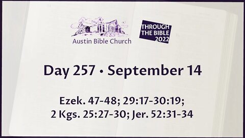 Through the Bible 2022 (Day 257)