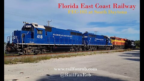 Florida East Coast Railway FEC-105 at South Daytona Fl. Sept 24 2023 #railfanrob #fec105