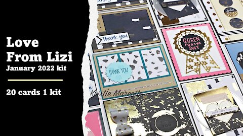 Love From Lizi | January 2022 card kit | 20 cards 1 kit