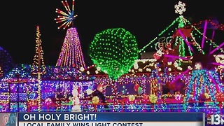 Local family wins national Christmas lights competition