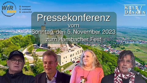 Pressekonferenz vom Sonntag 5. November 2023 zur Kundgebung am Hambacher Schloß