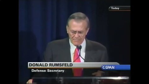 Donald Rumsfeld: according to some estimates, we cannot track 2.3 trillion dollars in transactions.