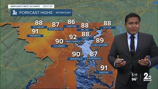 WMAR-2 News Cesar Cornejo Tuesday weather