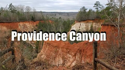 Providence Canyon from the observation deck - Winter 2022