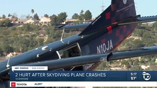Investigation underway after skydiving plane crashes in Oceanside