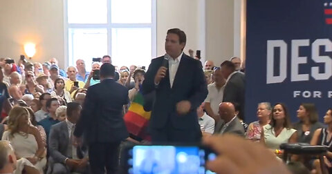 DeSantis Shuts Down Leftist Heckler at Campaign Event: ‘Leave Our Kids Alone!’