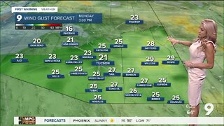 Dry, breezy at times, and seasonal to start the week