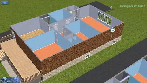 The Sims 3: fourth draft of our house (Part Three) - more walls, doors, fences and railings, etc.