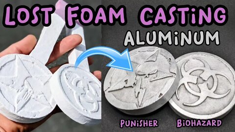 Lost Foam Casting: Punisher and BioHazard - Molten Aluminum (Casting with Foam)