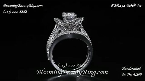 BBR434-MHP-Set Small Blooming Beauty Ring Set High Polish With Optional Center Diamond