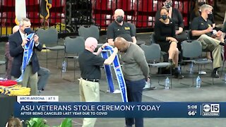 Airman pushes back chemotherapy appointment to attend ASU stole ceremony