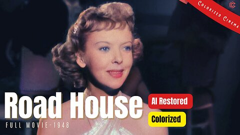 Road House (1948) | AI Restored and Colorized | Subtitled | Ida Lupino | Film Noir Drama