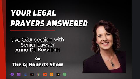 Your legal prayers answered with Senior Common Law Lawyer Anna De Buisseret - Live Q&A