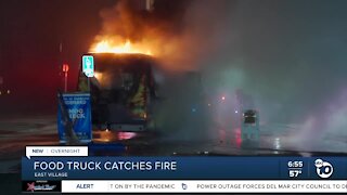 Food truck catches fire in East Village