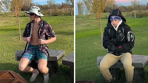 Hilarious footage shows how Canadians feel in the fall weather