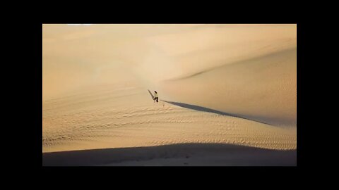 Desert trail running Naïla Lagoon Western Sahara