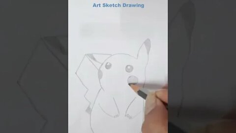 Easy Pikachu Pencil Drawing Shorts-3 #shorts