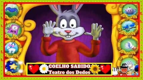 🔴Teatro dos Dedos Com o Coelho Sabido| Músicas dos Dedinhos| Brincadeira Cantada| Educação Infantil