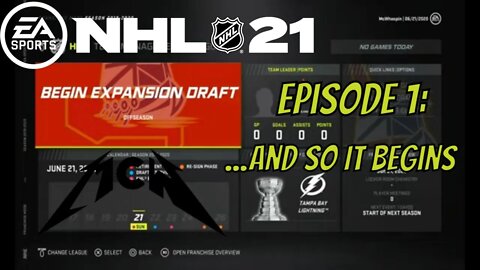 NHL 21 Franchise Episode 1: And So It Begins