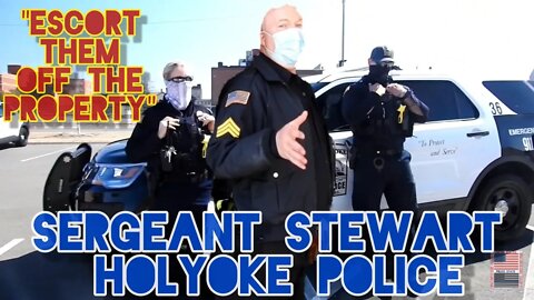 Tries To Solicit Trespass. "I Don't Answer Questions". Owned. Dismissed. Sgt. Stewart Holyoke Police