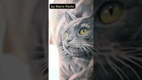 Stunning Tattoo by Maris Pavlo #shorts #tattoos #inked #youtubeshorts