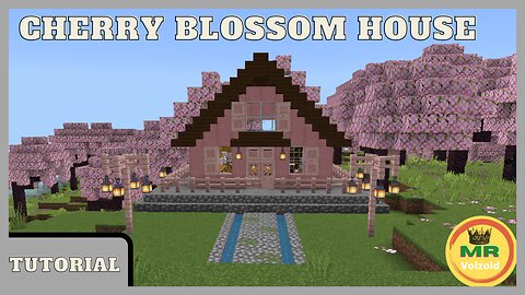 minecraft house, cherry blossom house minecraft, cherry blossom house #minecraft