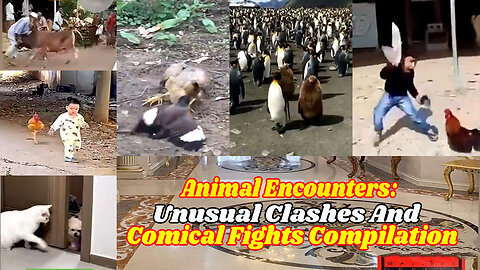 Animal Encounters Unusual Clashes and Comical Fights Compilation.