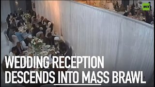 Wedding Reception turns into a massive Brawl!