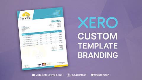 Xero custom template | Xero invoice template branding