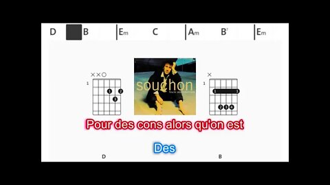 Alain Souchon - Foule sentimentale - (Chords & Lyrics like a Karaoke)