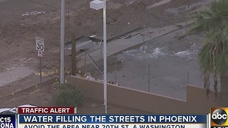 Water main break closes down several Phoenix roadways