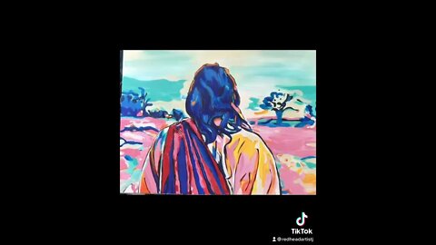 Woman Painting Jesus Standing Over a Field | Acrylic painting Timelapse Follow Me