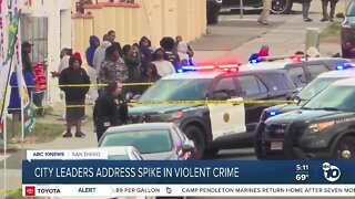 City leaders address spike in violent crime