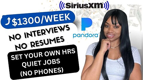 START IMMEDIATELY! 4 Remote No Interview No Phone Jobs-PANDORA REMOTE JOB I $1300 Weekly WFH JOBS!