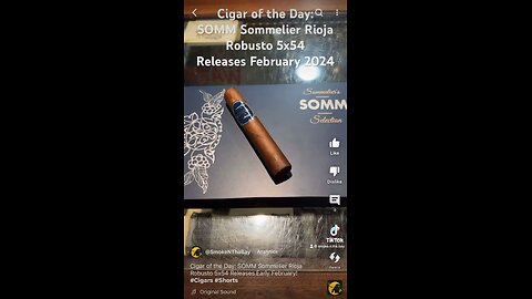 Cigar of the Day: SOMM Sommelier Rioja Robusto 5x54 Releases Early February! #Cigars #Shorts