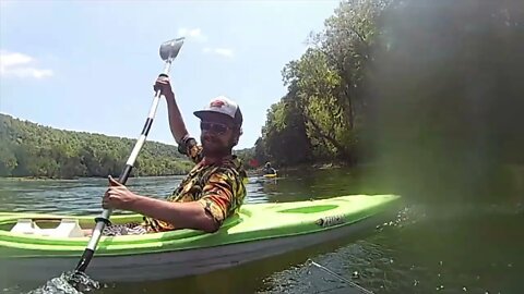 An Englishman and (Tom) kayaking #Whiteriver #Arkansas #funtimes