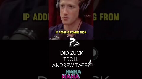 DID ZUCK TROLL ANDREW TATE?