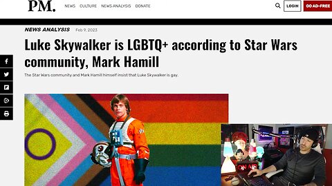 Quite Flashback; Did you hear? Luke Skywalker is gay now.