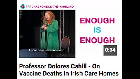 Professor Dolores Cahill - On Vaccine Deaths in Irish Care Homes
