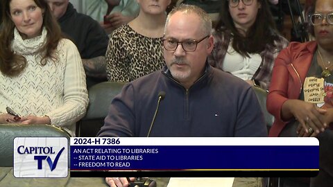 Family And Child Champion Bob Chiaradio Vehemently Opposes RI H7386 - Giving Public Libraries Sole Custody Of What's In Or Out For Reading Materials Including Porn