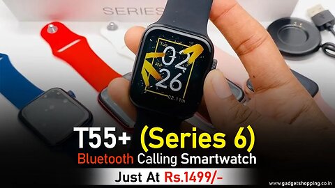 Buy T55+ Series 6 Bluetooth Calling #smartwatch #t55plus Branded Watch(⌚)