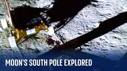 Watch: Indian Rover Explores the Moon’s South Pole, days after spacecraft's historic touchdown