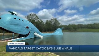 Vandals target Catoosa's Blue Whale