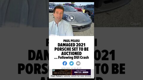 DUI Pelosi Porsche Auction Blues! Nancy’s Still The Crypt Keeper.. 🤣