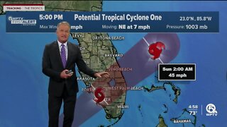 Potential Tropical Cyclone One, 5 p.m., June 3, 2022