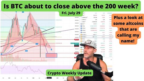 Is Bitcoin about to beat the 200 week moving average this week?