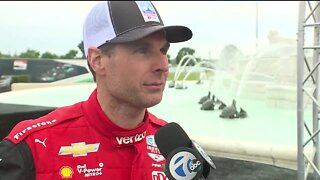 Will Power talks one-on-one with Jeanna Trotman after winning Detroit Grand Prix