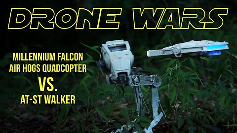 Star Wars RC Showdown: Millennium Falcon Quadcopter VS. AT-ST Walker