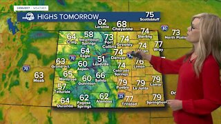 Near record highs, then a chance for snow in Denver