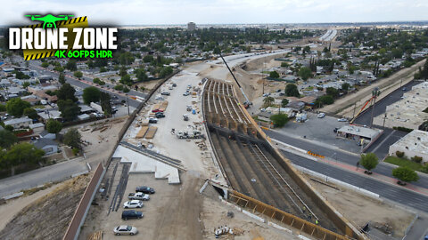 Centennial Corridor / Stockdale Ave Overpass Drone Flyover UPDATE: 4/21/22 [4K 60FPS HDR]